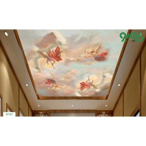 طرح سه بعدی سقفی طرح فرشته ها در آسمان bp-887